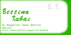 bettina kubai business card